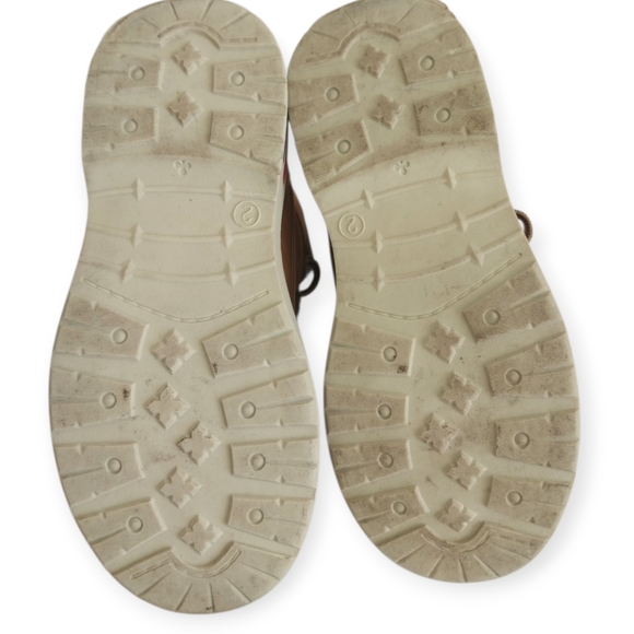 Ecko Unltd Kids Tan Work Boots Size 2 Boys Lace Up Ankle Boots - Picture 6 of 6